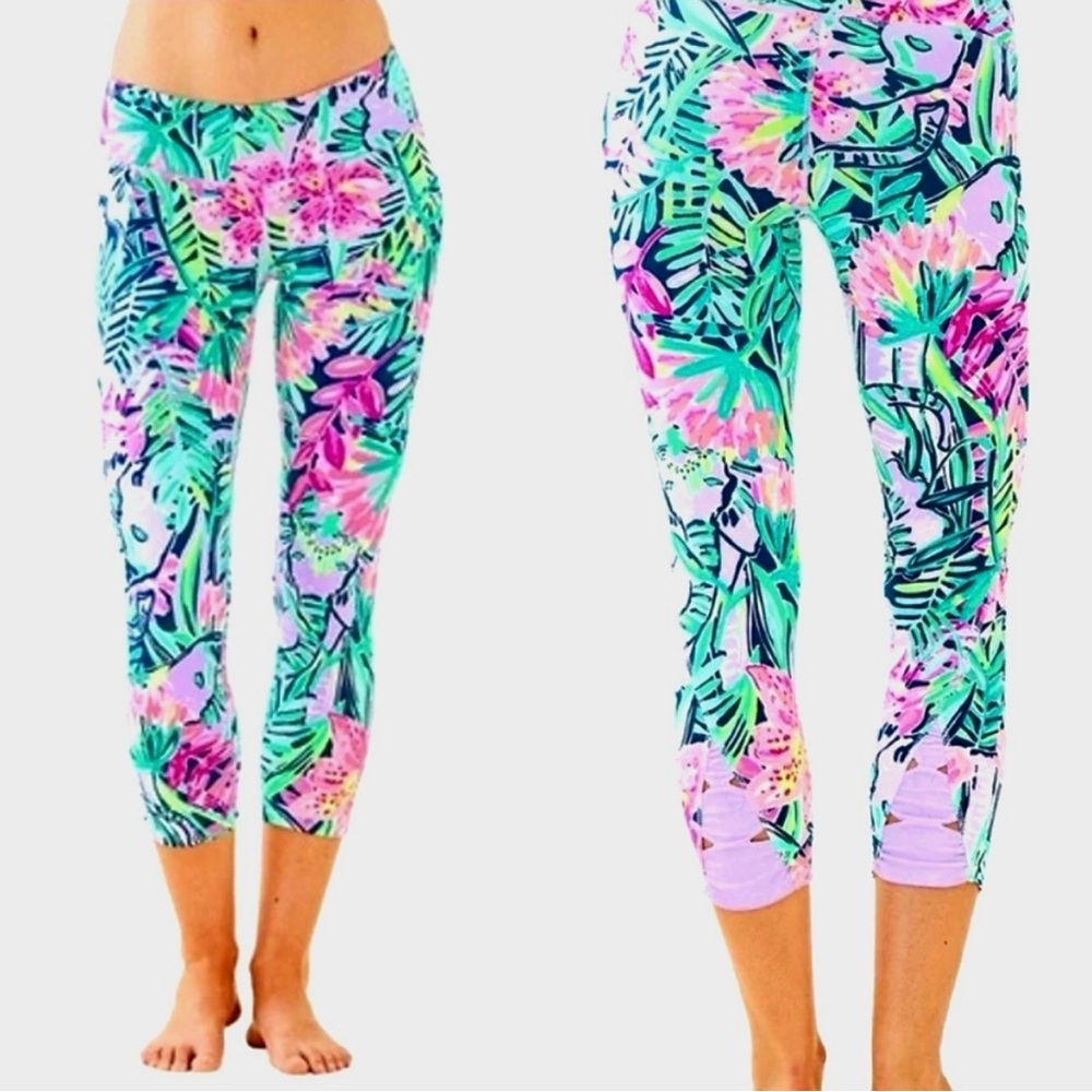 LILLY PULITZER LUXLETIC ANIKA WEEKENDER CROPPED LEGGINGS